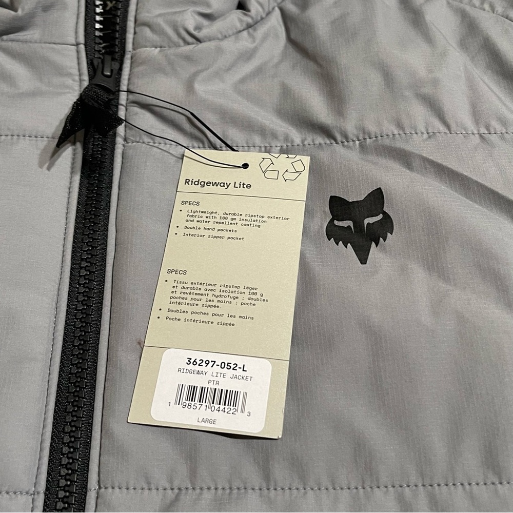 FOX Ridgeway Lite Gray Puffer Jacket‎ - Picture 12 of 14